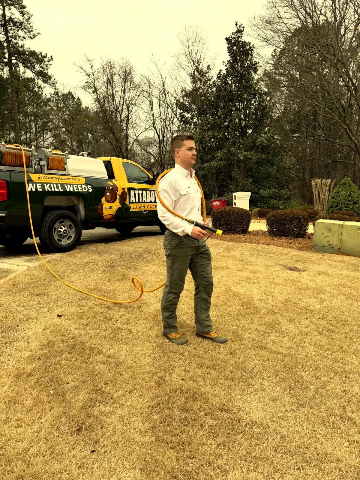 Soil Conditioner treatment by Attaboy Lawn Care in Bolingbroke, Georgia